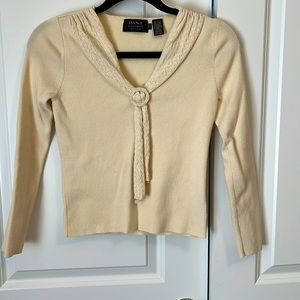 Dana Buchman Petite cream sweater